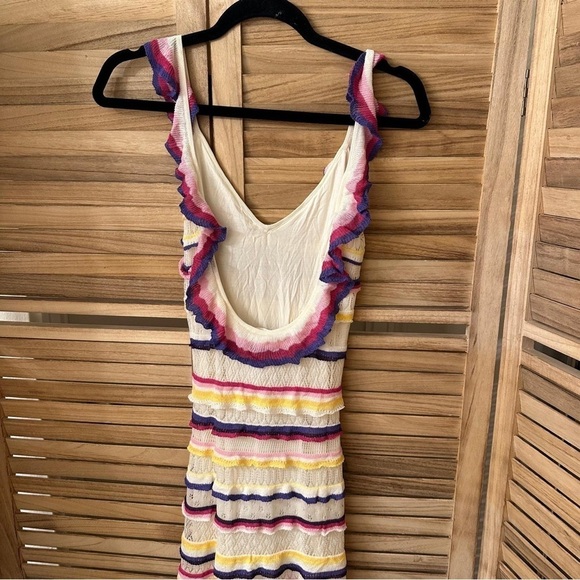 Sezane Robe Marla Ecru Multicolar Dress Size S - Picture 7 of 8